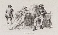 KG 08666
          <br/>
          Studieblad met zittende man en vrouw en staande man
          <br/>
          <em>Marcus, Jacob Ernst (1774-1826)</em>
